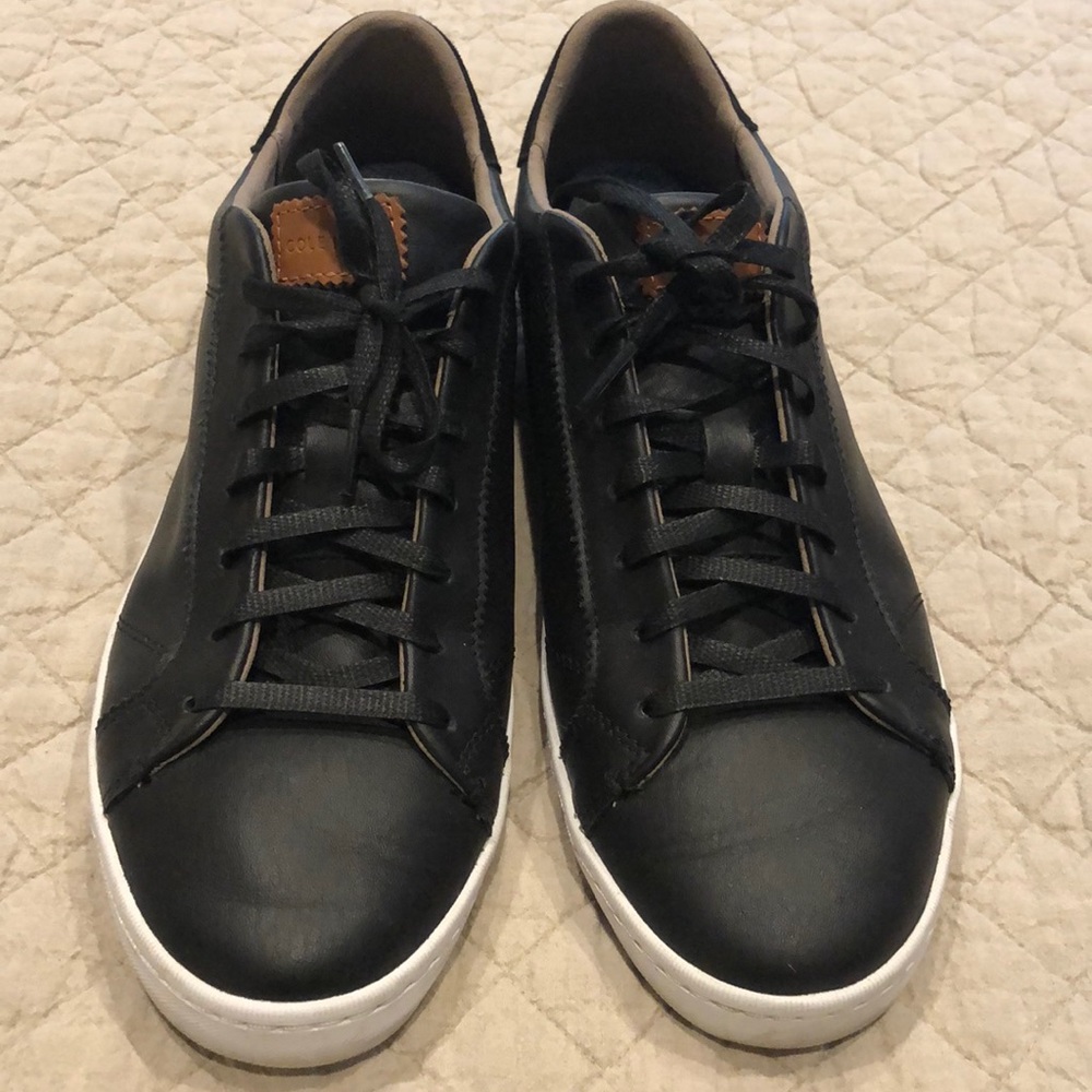 Cole Haan black leather tennis shoe 12B